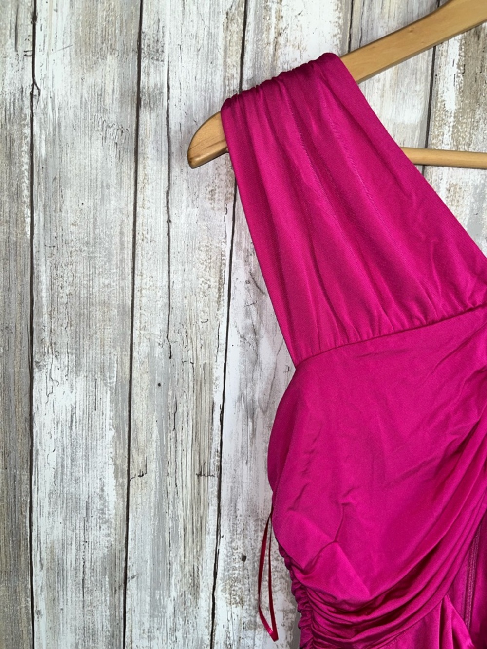 LoveShackFancy Bayana Ruched Cutout Mini Dress Pink NWT Sleeveless V Neck Size M - Picture 5 of 8